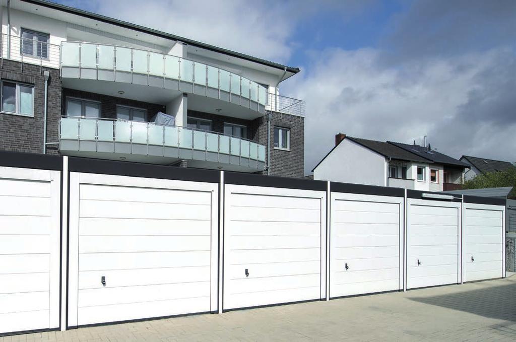 Reihen-Garagenanlagen Kompakte Systeme optimal für Wohnanlagen Von schlicht-funktional bis optisch-modern.