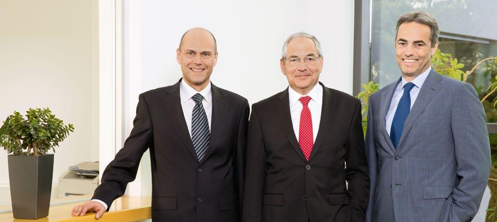 Mitglieder des Vorstands (von links): Dr. Arnd Schaff, Dr. C. L. Theodor Wuppermann, Dr.-Ing. Peter Jongenburger.