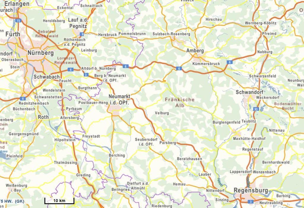 Makro-Lage Die Liegenschaft befindet sich am Rand des vorderen, bayerischen Waldes inmitten eines Die großflächigen historische Naherholungs- Stadt Burglengenfeld bzw. Seengebietes.