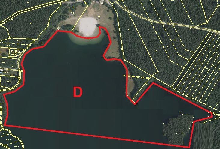 Ausstattung/Aufteilung Segment D D) Die zwischen den Grundstückflächen A und B befindliche Seefläche umfasst ca.