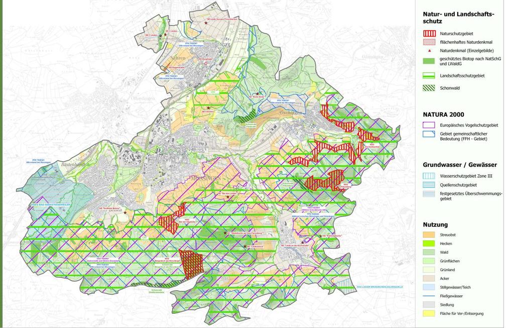 Mössinger Gemarkung 20% Streubstwiesen (davn 25% Allmandteile) 40% Wald 20% landwirtschaftliche