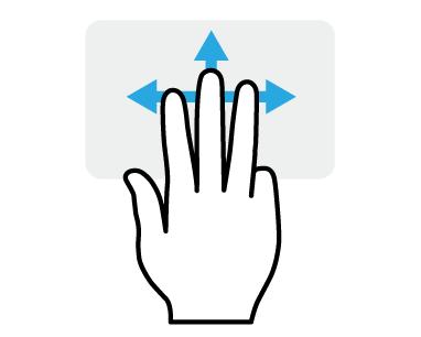 Computer Cortana nicht unterstützt). Drei-Finger-Streich Streichen Sie mit drei Fingern über das Touchpad. Streichen Sie nach oben, um die [Task View] (Taskansicht) zu öffnen.