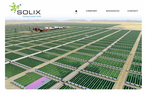 Solix, USA Spin off des DOE Aquatic Species Program (seit 2006) Microalgen Biokraftstoff / Rohstoff Anlage