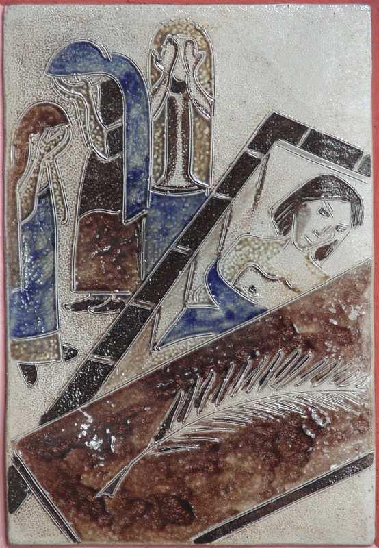 Josef von Arimathäa trägt mit anderen Männern meinen Leichnam in ein nahes Grab, in das noch niemand bestattet wurde.