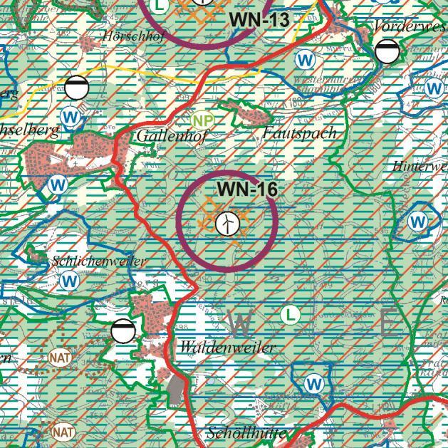 WN-16 Sechselberg-Ochsenhau Althütte Wertung und Beschlussvorschlag: Vorranggebiet WN-16 - Das Vorranggebiet WN-16 liegt im