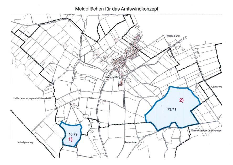 4.2.13 Gemeinde Süderdeich Beschluss vom 22 02 2016: Das Gemeindegebiet Süderdeich weist Potenzialflächen für Windenergieanlagen auf.