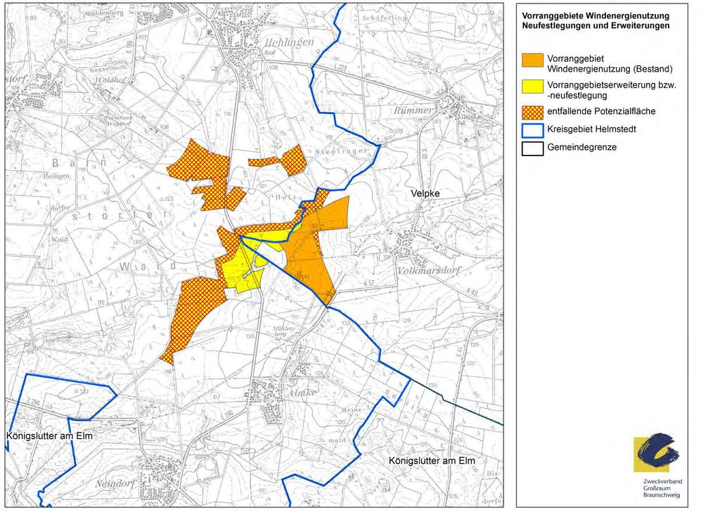 Ergebnis der Prüfung 2. Ebene Abgrenzungsvorschlag für den Planungsentwurf Gebiet Volkmarsdorf Erweiterung HE 5 Größe: 70 ha (Bestand) 45 ha (Erweiterung) zusammen: 115 h Mögl.