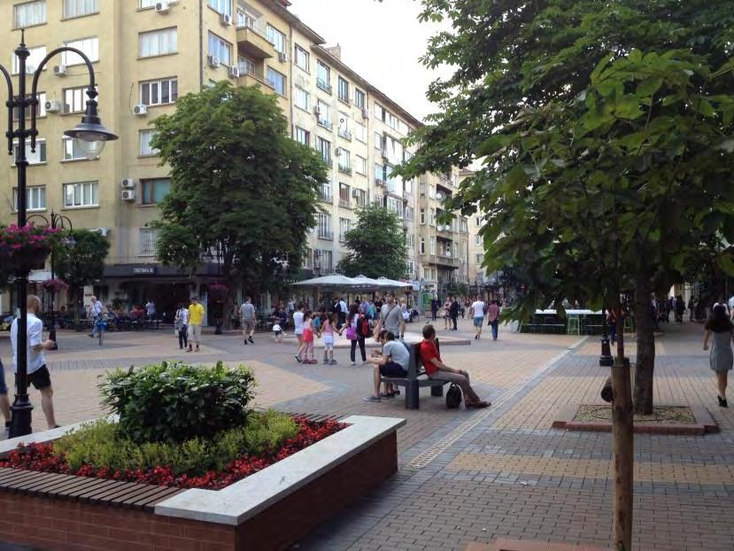 Sofia Die Haupteinkaufsstraße Boulevard Vitosha