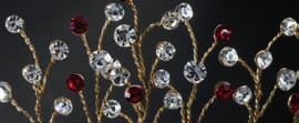 -rot-gold/red-gold cm 0 00 Glasrondelle/glass circus 099 -original, -rot-silber/red-silver,