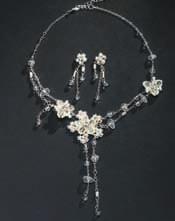 Perlen/metalflowers, pearls 099 -original 8+5 cm
