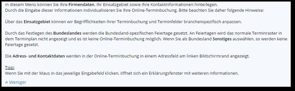 4 Menübefehle 4.1 Einstellungen Über den Menüpunkt Einstellungen können Sie alle Einstellungen an Ihrem Terminland System vornehmen.