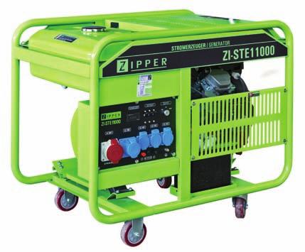 winding, synchronous generator, operating hours counter Low oil protection, gasoline fuel gauge, voltmeter Overload protection for generator Chassis: 2 x 10 wheels and 2x hinged handles Hervorragend