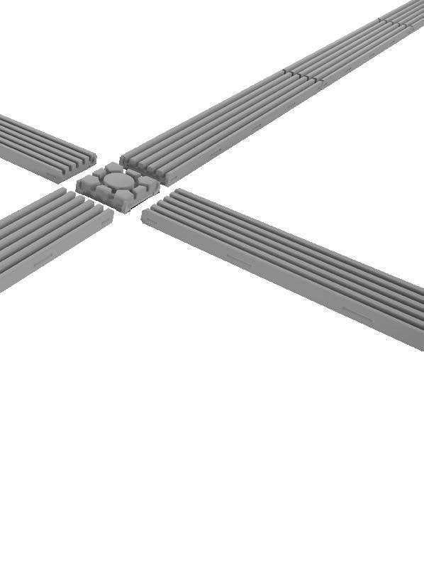 Innovatives Verbindungselement - ermöglicht diverse Kombinationen von Rinnensträngen (Kreuzung, T-/