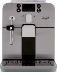 Espresso- / Kaffeevollautomaten Brera LED Display mit 4 Tasten, herausnehmbare Brühgruppe, Vorbrühen, Opti-Aroma-System, Stand-by-Betrieb, Keramikmahlwerk, Gaggia Adapting system, einstellbarer