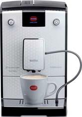 Zubereitung, Live-Programmierungaller Rezepte möglich, Kaffeestärke 5-stufig einstellbar, 3-stufige   Pumpendruck: 15 bar Fassungsvermögen Bohnenbehälter: 250 g schwarz Cappuccino-System: