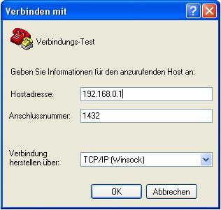 Funktions-Test Funktions-Test mittels Windows Hyperterminal Für einen Test kann unter Windows das bekannte Programm Hyperterminal verwendet werden.