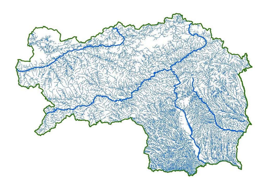 Bundesland Steiermark Gewässer und Struktur - ca. 30.