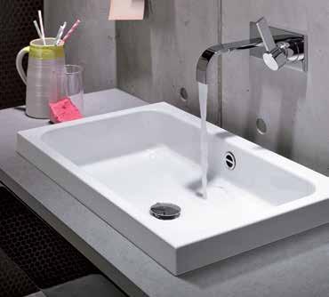 41,5 x H 10 cm shower bath: wall-mounted washbasin, 65