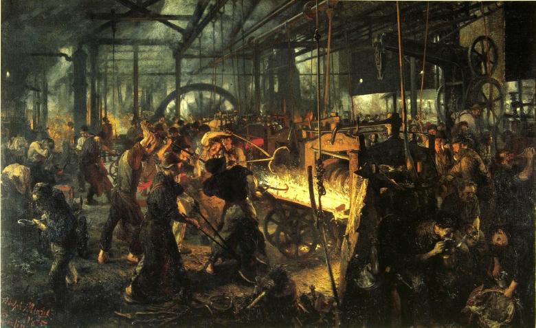 Adolph Menzel, Das Eisenwalzwerk,