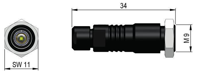 Typ PRIASED PRIASAFE Stecker Anschlusskabel (Biegeradius) 6008AA Kabellänge in [m] 6008AAx.x-102 neg., TRIA 6008AAsl-102 neg., TRIA 1011A (5 mm) x.x = 0.2 / 0.4 / 0.6 / 0.8 / 1.