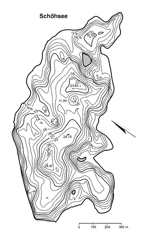 Arp, Maier & Michels -52-5.1.11 Schöhsee Stammdaten, limnochemische und biologische Mittelwerte 2012, Indices Seetyp (Plkt.) VQ [km² 10 6 m -3 ] See-Fläche [km²] Tiefe mittel [m] Tiefe max [m] th.