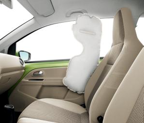 Kopf-/Thorax-Airbag Die Seitenairbags mit der Kopfschutzfunktion Head-Thorax für Fahrer und Beifahrer sind immer jeweils in die Lehnen der Vordersitze integriert.