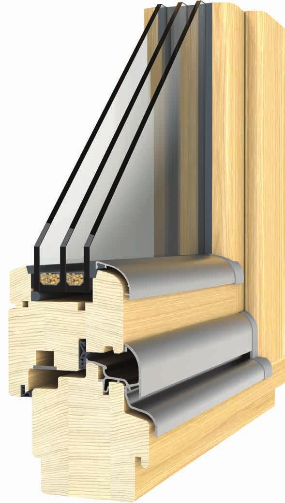 Holz Fenster NATURFENSTER 78 Energiesparen leicht gemacht. Mit einem Dämmwert von Uw - 0,86 W/m 2 K und Ug - 0,6 W/m 2 K.
