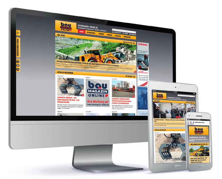 Kurzcharakteristik baumagazin-online ist die neue digitale Plattform des baumagazin, seit Jahren eines der auflagenstärksten und renommiertesten Fachmagazine für Baumaschinen, Baugeräte und
