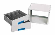 Z u b e h ö r Die Realisierung spezieller Einrichtungsplanungen kann es erforderlich machen, Schubladenschränke individuell mit Schubladen zu bestücken.