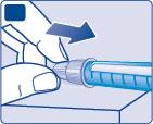 Nadelkappe zu berühren. A Sobald die Nadel bedeckt ist, drücken Sie die äußere Nadelkappe vorsichtig fest.