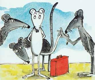 Mitspiel Workshop Die Ratten Rattino, Rattina und Rattinus bekommen Besuch von Arthur. Aber Arthur ist weder schmutzig noch stinkig. Wenn er im Müll wühlen will zieht er sich sogar Handschuhe an.