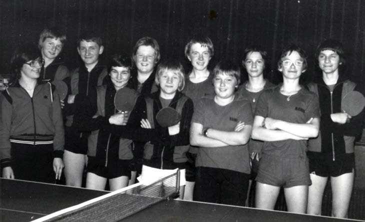 Jugendspieler im Verein im Jahre 1979 mit
