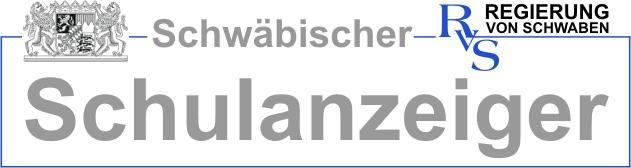 Amtliches Mitteilungsblatt der Regierung von Schwaben 131. Jahrgang Mai 2014 Nr. 5 INHALTSÜBERSICHT AKTUELLES...52 Bildungsregionen in Schwaben - Zwischenstand nach zwei Jahren.