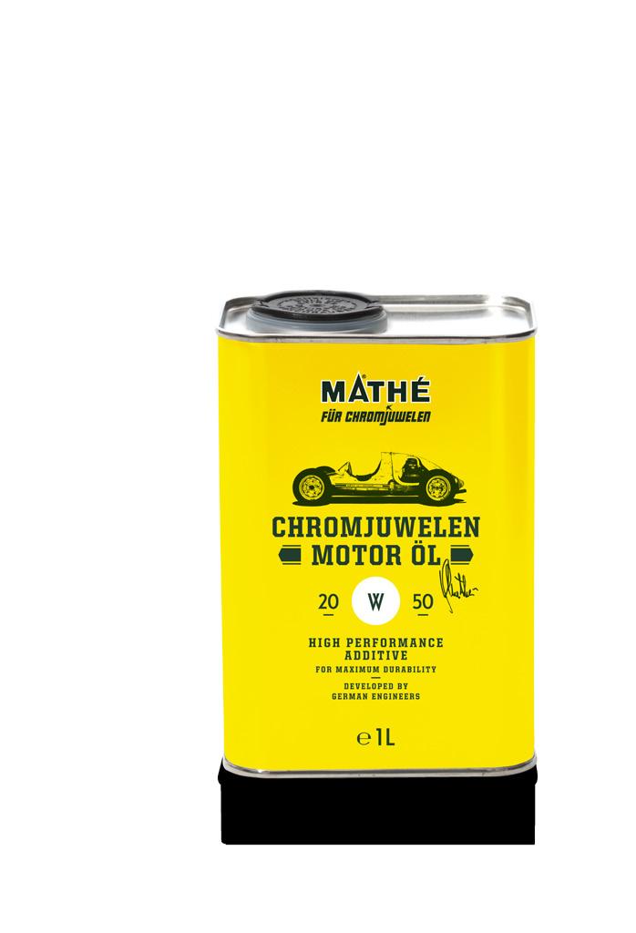 zum Einsatz kam. Durch die Formulierung mit Mathé Classic sorgt Chromjuwelen Motor Öl für einen optimalen Verschleiß- und Korrosionsschutz.