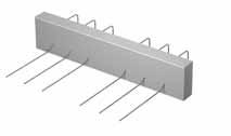 Abdichtung ISOPRO TYP IPQ Wärmegedämmter Plattenanschluss zur Übertragung von Quer kräften bei gestützten Stahlbetonbauteilen. Korrosionsschutz durch nicht rost en den Betonrippenstahl.