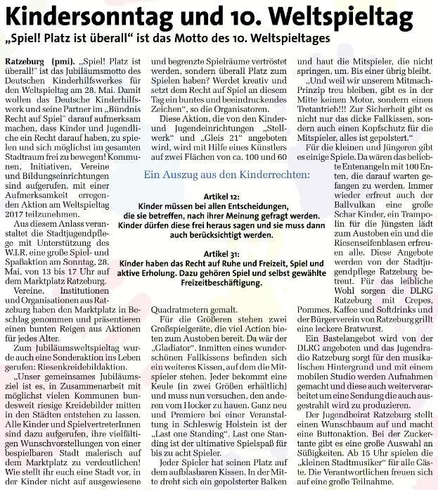 MARKT Wochenzeitung für Ratzeburg, Mölln und Umgebung, 24.
