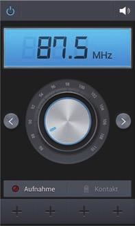 Medien Radio Mit dem UKW-Radio können Sie Musik und Nachrichten hören. Um das UKW-Radio verwenden zu können, müssen Sie ein Headset anschließen, das als Radioantenne dient.