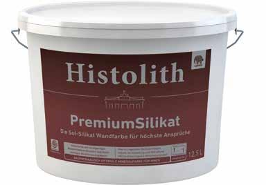 Histolith PremiumSilikat: Für höchstwertige mineralische Oberflächen Unser Maßstab für das Malerhandwerk Mit Histolith PremiumSilikat ist es gelungen, ein Material mit den positiven Eigenschaften