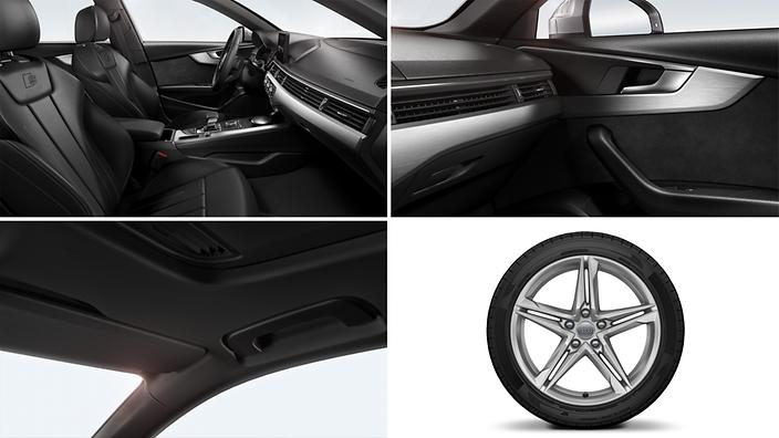 Audi Sport im 5-V-Speichen -Design, Titanoptik matt, glanzgedreht mit RS-Schriftzug 8,5J x 19, 245/35
