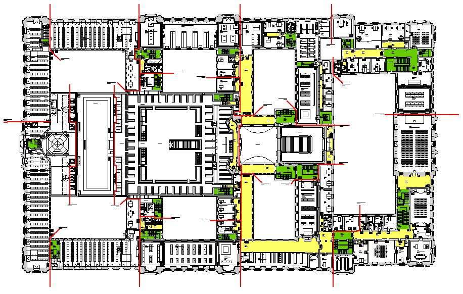 3. Verhinderung der Brandausbreitung Altbau = unkonventionelle Lösungen Feuerbeständige Wände statt Brandwände mit spezieller Ausbildung im Bereich der