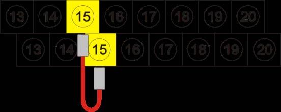 Tabelle 6: Anschlussbelegung Mittelbox* Ausgangsklemmen Eingangsklemmen (Temperatursensor) M3 Pumpe 2.