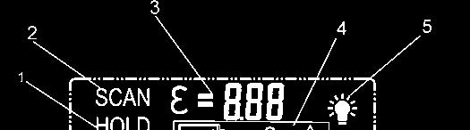 HAL und LAL. 9) Symbole für EMS, MAX, MIN, DIF, AVG, HAL und LAL. 10) Aktueller Temperaturwert 6.