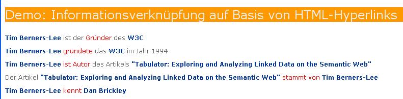 Exkurs: Semantic Web/Linked Data - Intro aus Nutzersicht aus Rechnersicht: <a href="http://www.w3.org/people/berners-lee/">tim Berners-Lee</a>?
