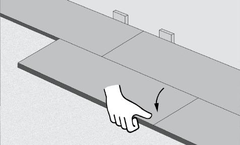 row, slide panel to the right until end joints meet.