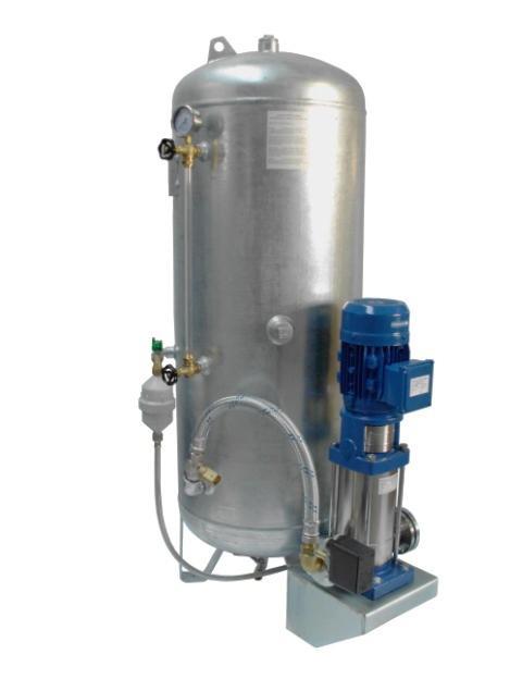 Druckwasseranalgen mit feuerverzinktem Druckkessel Kompakte Druckwasseranlagen mit feuerverzinktem Druckkessel 200 Liter oder 300 Liter Inhalt.