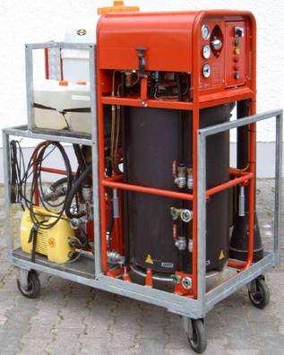WDE-Wagen Wasserdurchlauferhitzer 100 KW Heizöl Stromverteilerkasten CEE 16