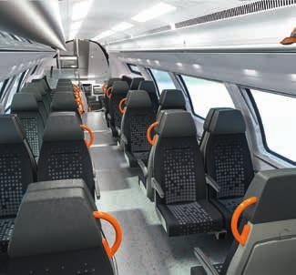 WLAN im Zug Verbesserter Mobilfunkempfang Bequeme Sitze Große Gepäckablagen Verringerter Geräuschpegel im Fahrzeug