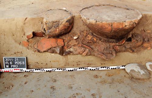 Jahresbericht 2014 128 129 Bronzezeit am Rhein Archäologische Ausgrabungen in Kleinbasel im Gebiet zwischen der Utengasse 31 und dem Theodorskirchplatz (Waisenhaus) 32 erbrachten unter anderem den