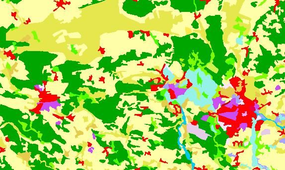 Grundstücks-Kataster Corine Land Cover: Basis