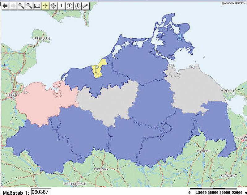 In Mecklenburg-Vorpommern: 9 Landkreise und 3 Städte 1 Amtsverwaltung Ministerium für Verkehr, Bau und Landesentwicklung (im Aufbau) kvwmap Nutzer In anderen Regionen: Landwirtschaftsportal für